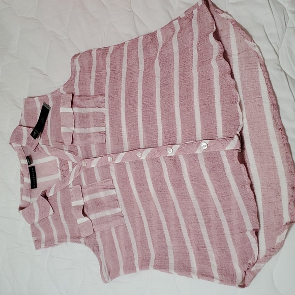 Attention Sleeveless Button down top XL Pink - Picture 6 of 7